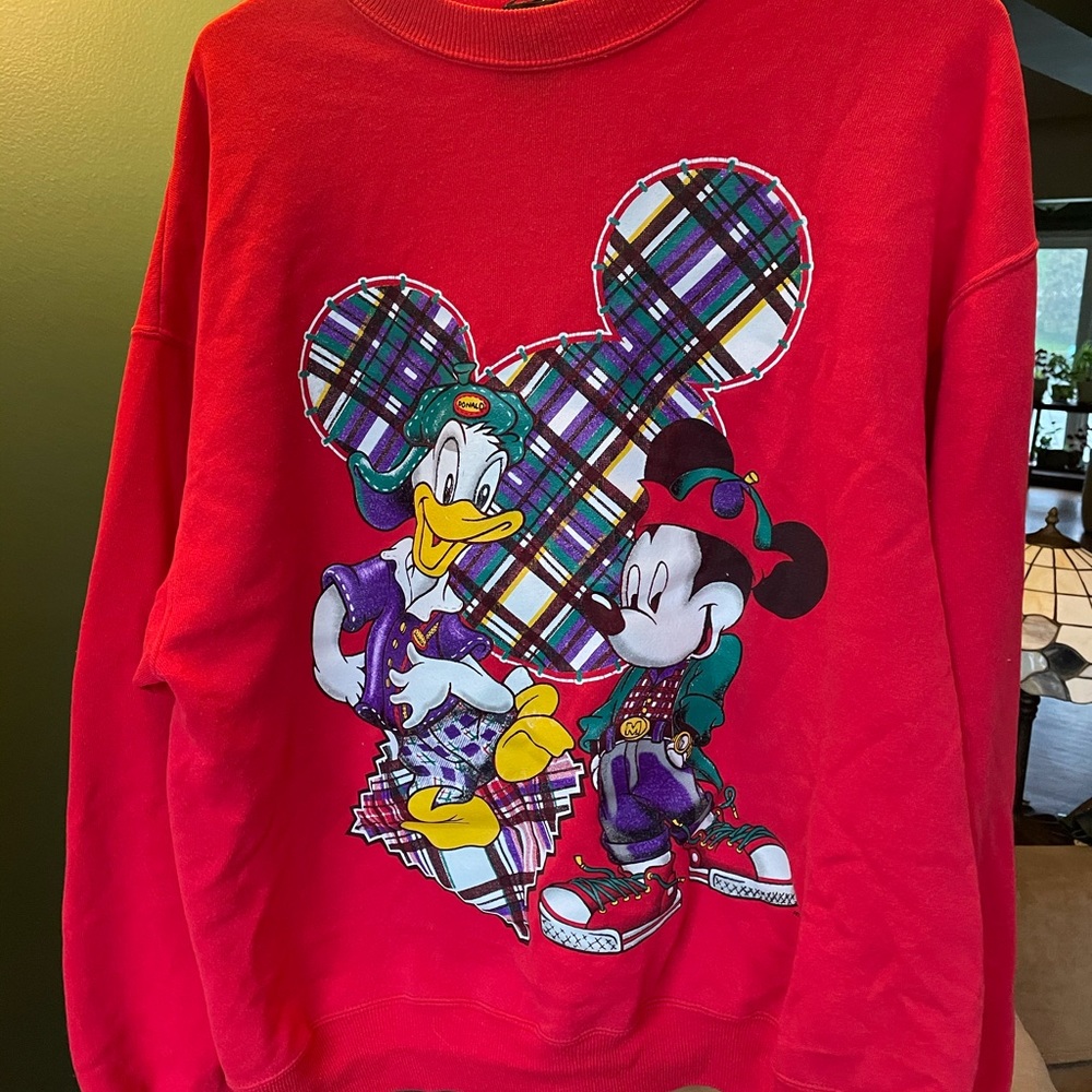 Disney Mickey Mouse Donald Duck Jerry Leigh 90s Crewneck Vintage